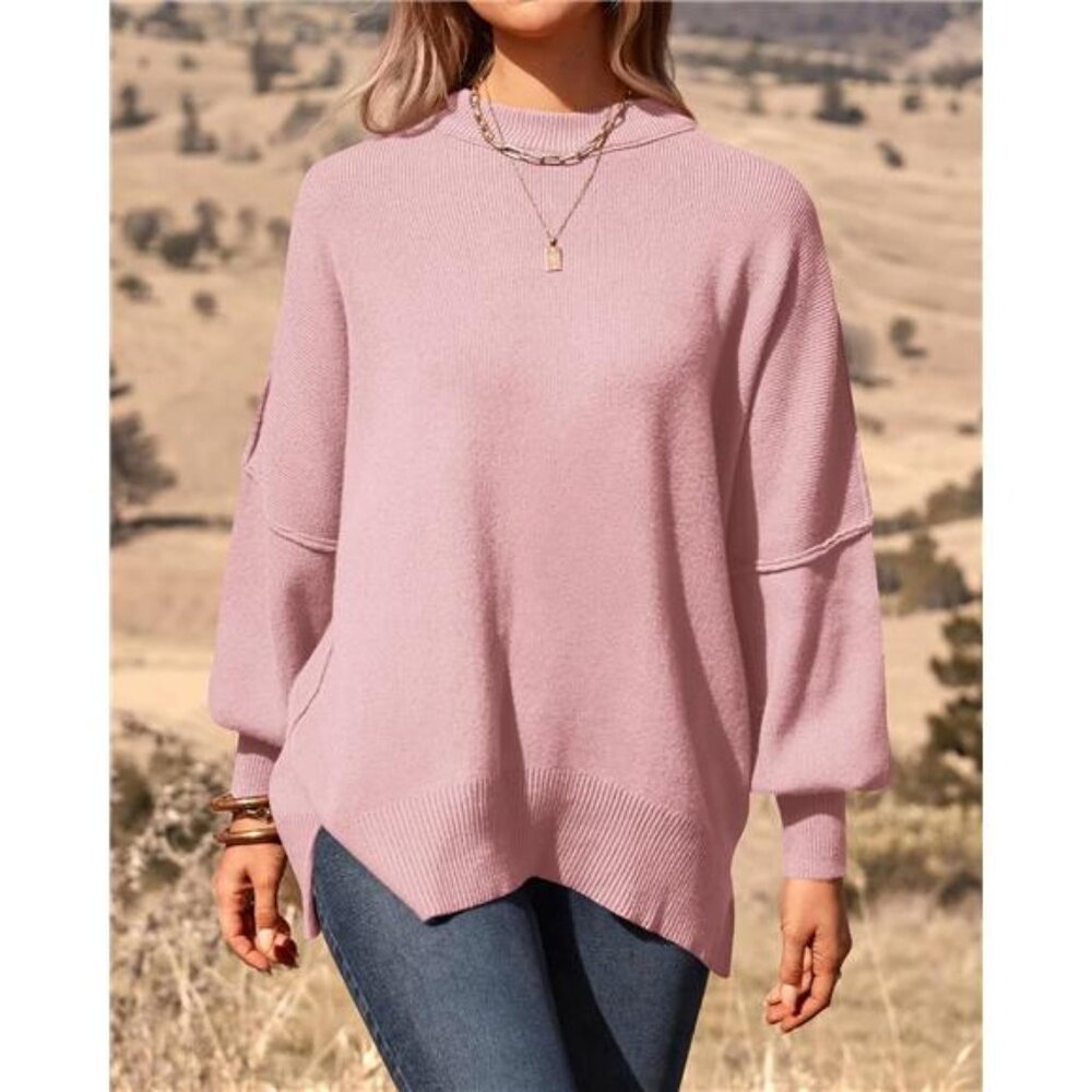 Women's Oversized Sweater 2025 Casual Fall Outfits Crewneck Long Sleeve